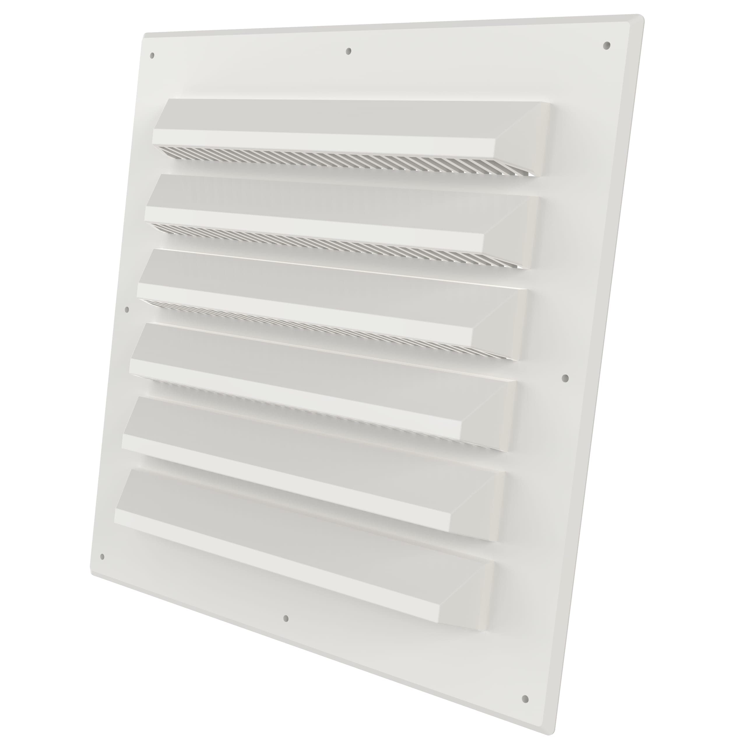 Flexit Fixed louver 6X6" white plastic